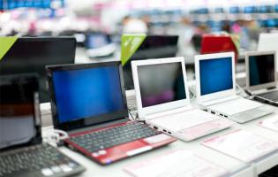 A row of new computers side by side